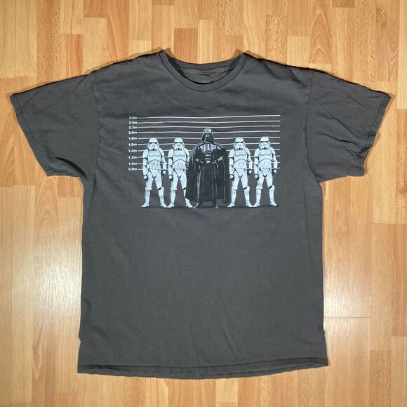 Star Wars Graphic Tee Shirt (Large) • Darth Vader Storm Troopers Lineup - Picture 1 of 3